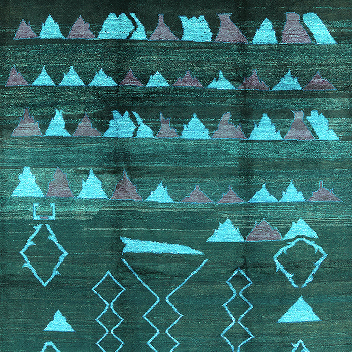 Solid Turquoise Modern Rug, urb1220turq