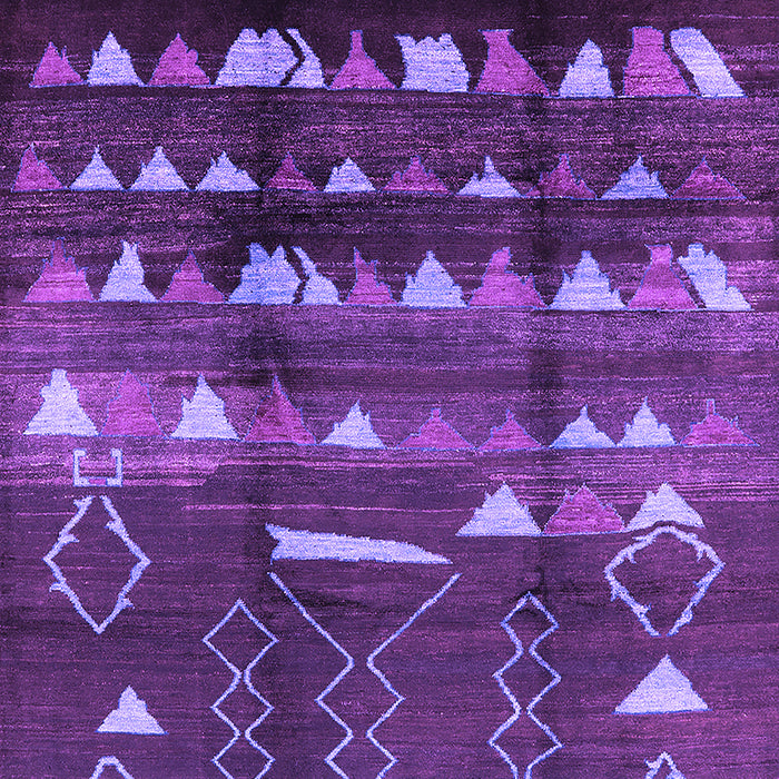 Machine Washable Solid Purple Modern Area Rugs, wshurb1220pur