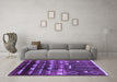 Machine Washable Solid Purple Modern Area Rugs in a Living Room, wshurb1220pur