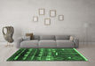 Machine Washable Solid Emerald Green Modern Area Rugs in a Living Room,, wshurb1220emgrn