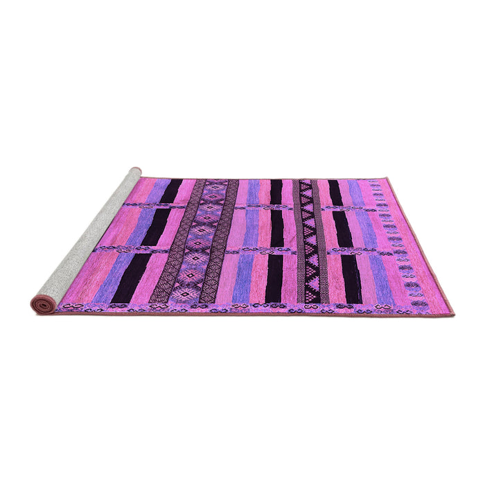 Sideview of Machine Washable Solid Purple Modern Area Rugs, wshurb1221pur