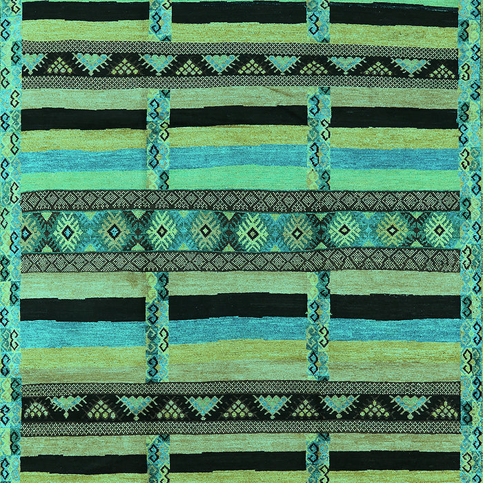 Solid Turquoise Modern Rug, urb1221turq