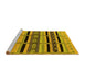 Sideview of Machine Washable Solid Yellow Modern Rug, wshurb1221yw