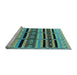 Sideview of Machine Washable Solid Light Blue Modern Rug, wshurb1221lblu