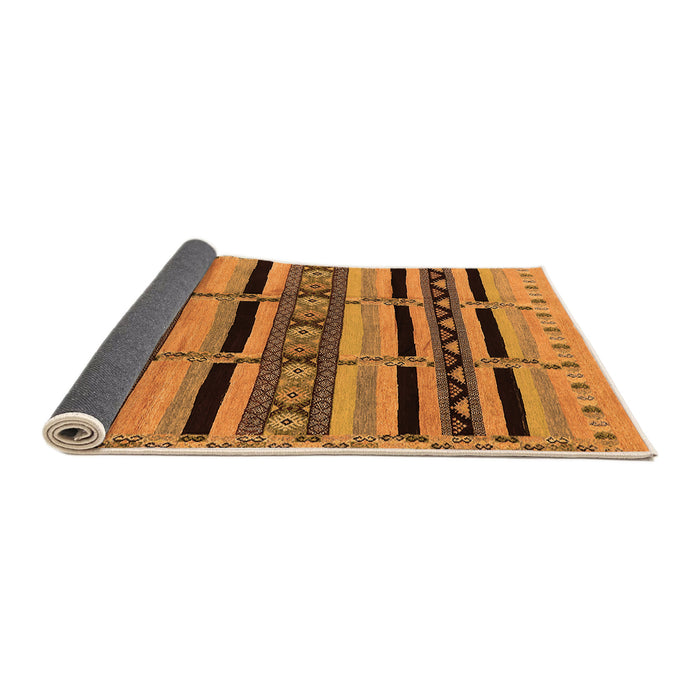 Sideview of Solid Orange Modern Rug, urb1221org