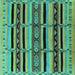 Square Solid Turquoise Modern Rug, urb1221turq