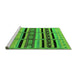Sideview of Machine Washable Solid Green Modern Area Rugs, wshurb1221grn