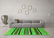 Machine Washable Solid Green Modern Area Rugs in a Living Room,, wshurb1221grn
