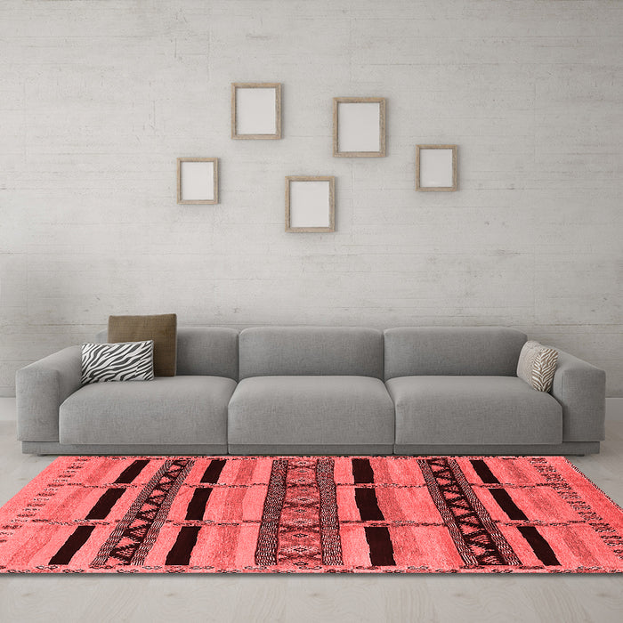 Modern Red Washable Rugs