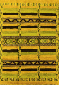 Solid Yellow Modern Rug, urb1221yw