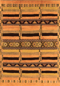 Solid Orange Modern Rug, urb1221org