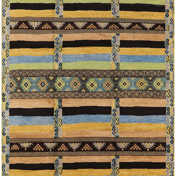 Mid-Century Modern Dark Brown Solid Rug, urb1221