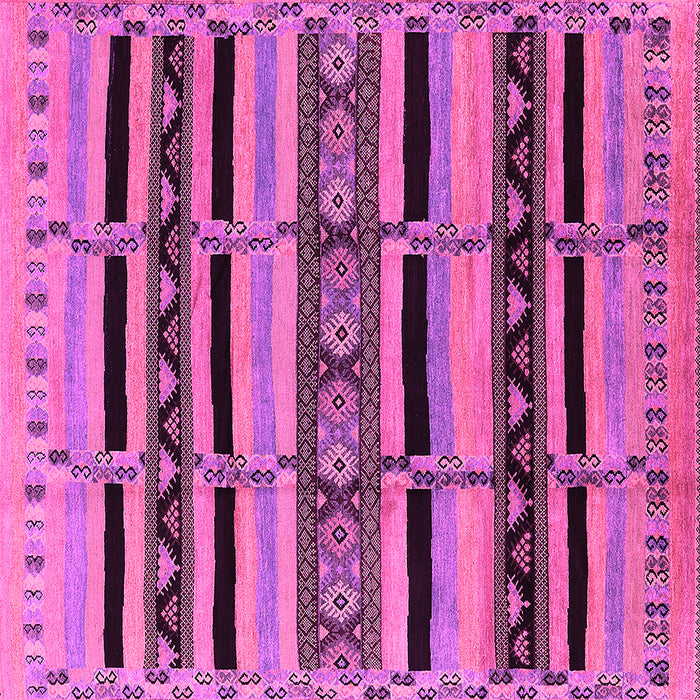 Square Solid Pink Modern Rug, urb1221pnk