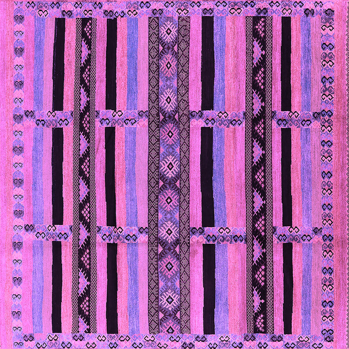 Square Solid Purple Modern Rug, urb1221pur