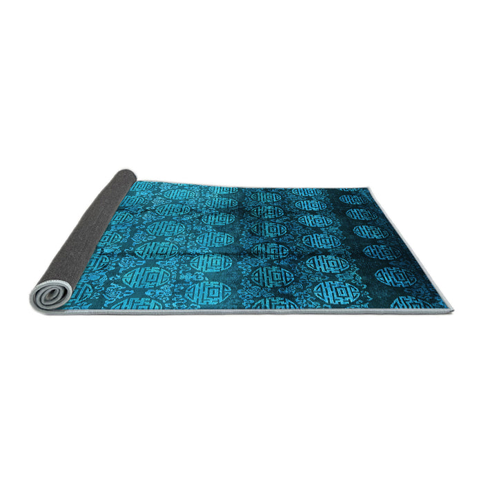 Sideview of Oriental Light Blue Industrial Rug, urb1222lblu