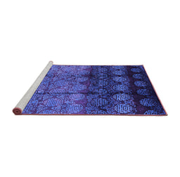 Sideview of Machine Washable Oriental Purple Industrial Area Rugs, wshurb1222pur