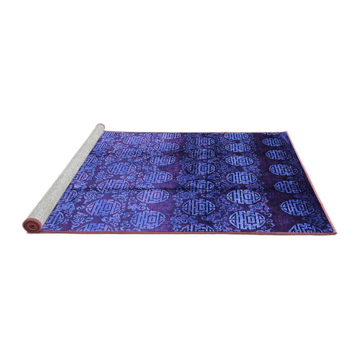 Sideview of Machine Washable Oriental Purple Industrial Area Rugs, wshurb1222pur