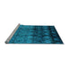 Sideview of Machine Washable Oriental Light Blue Industrial Rug, wshurb1222lblu