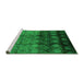 Sideview of Machine Washable Oriental Green Industrial Area Rugs, wshurb1222grn