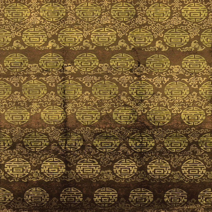 Square Oriental Orange Industrial Rug, urb1222org