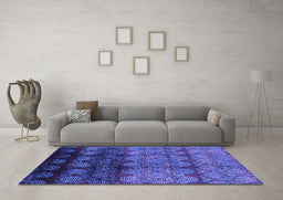 Machine Washable Oriental Purple Industrial Area Rugs in a Living Room, wshurb1222pur