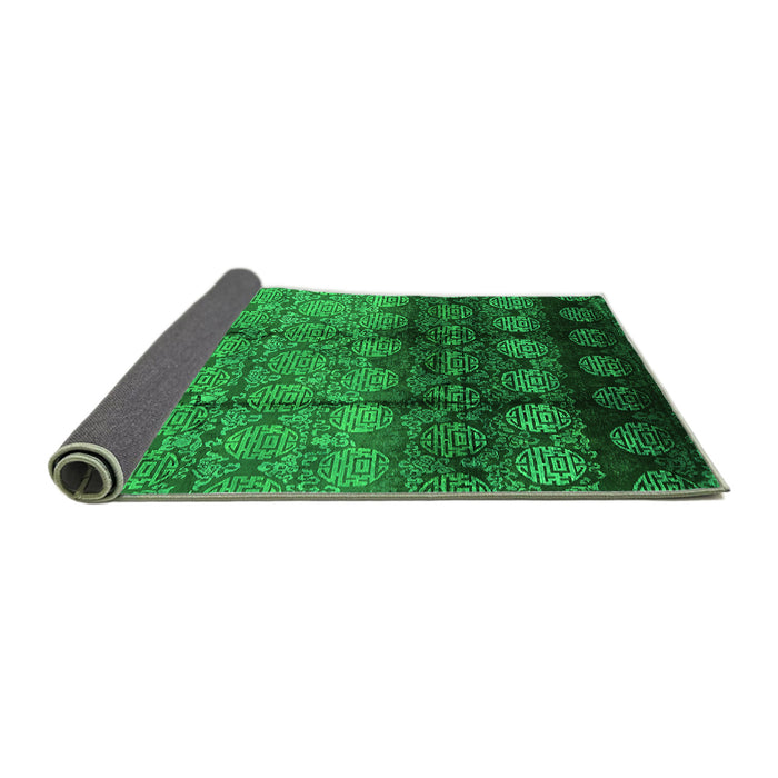 Sideview of Oriental Green Industrial Rug, urb1222grn