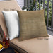 Front View of Mid-Century Modern Urban Square Cinnamon Brown Throw Pillow, 18 inch by 18 inch, pwurb1223