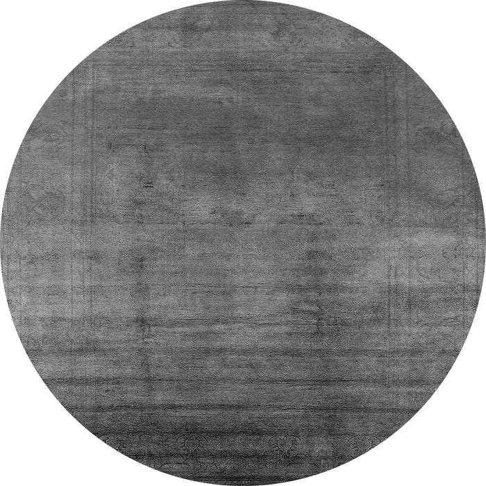 Round Oriental Gray Traditional Rug, urb1223gry