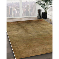 Mid-Century Modern Cinnamon Brown Oriental Rug, urb1223
