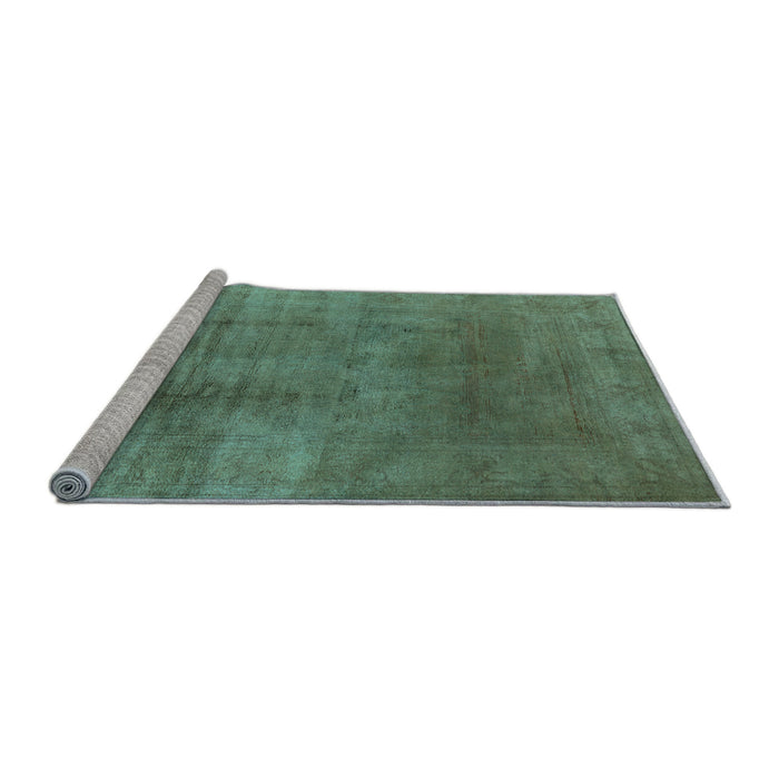 Sideview of Machine Washable Oriental Light Blue Traditional Rug, wshurb1223lblu