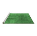 Sideview of Machine Washable Oriental Emerald Green Traditional Area Rugs, wshurb1223emgrn