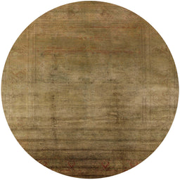 Round Machine Washable Industrial Modern Cinnamon Brown Rug, wshurb1223