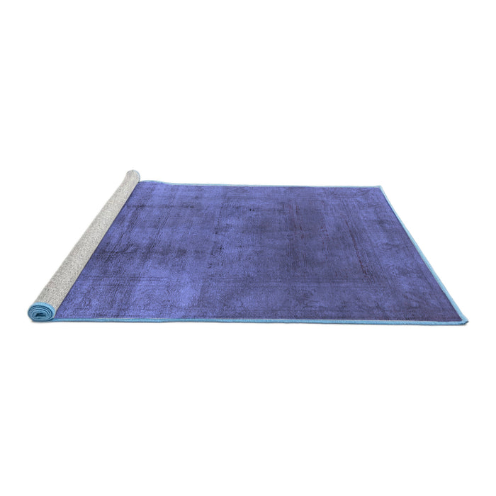 Sideview of Machine Washable Oriental Blue Traditional Rug, wshurb1223blu