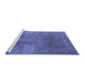 Sideview of Machine Washable Oriental Blue Traditional Rug, wshurb1223blu