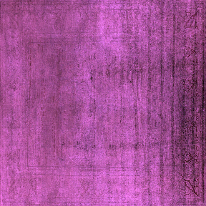 Square Oriental Purple Traditional Rug, urb1223pur