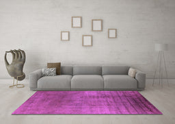 Machine Washable Oriental Purple Traditional Area Rugs in a Living Room, wshurb1223pur