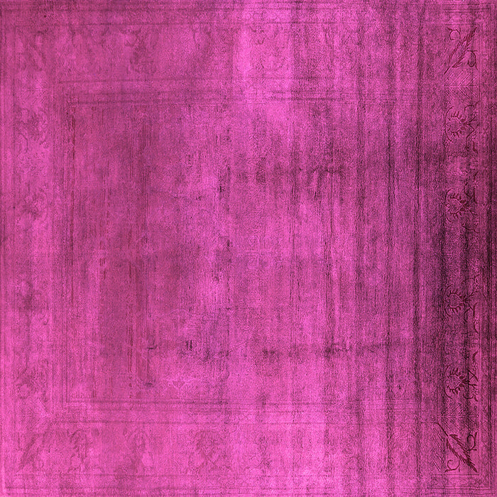 Square Oriental Pink Traditional Rug, urb1223pnk