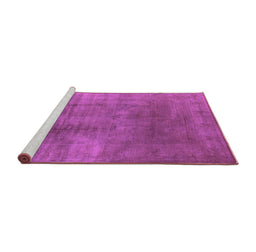 Sideview of Machine Washable Oriental Purple Traditional Area Rugs, wshurb1223pur