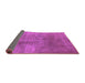 Sideview of Oriental Purple Traditional Rug, urb1223pur