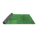 Sideview of Oriental Emerald Green Traditional Rug, urb1223emgrn