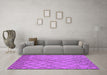 Machine Washable Solid Purple Modern Area Rugs in a Living Room, wshurb1224pur