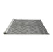 Sideview of Machine Washable Solid Gray Modern Rug, wshurb1224gry