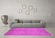 Machine Washable Solid Pink Modern Rug in a Living Room, wshurb1224pnk