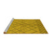 Sideview of Machine Washable Solid Yellow Modern Rug, wshurb1224yw