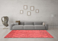 Machine Washable Solid Red Modern Rug, wshurb1224red