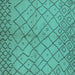 Square Solid Turquoise Modern Rug, urb1224turq