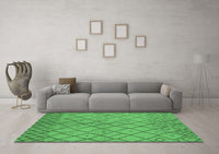 Machine Washable Solid Emerald Green Modern Rug, wshurb1224emgrn