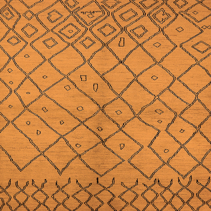 Square Solid Orange Modern Rug, urb1224org