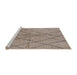 Sideview of Machine Washable Industrial Modern Dark Almond Brown Rug, wshurb1225