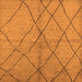 Square Machine Washable Solid Orange Modern Area Rugs, wshurb1225org